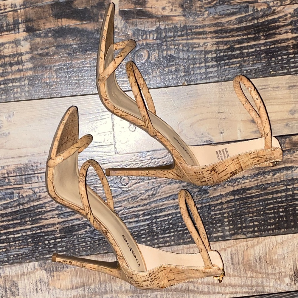 Bebe berdine gold Cork Heels